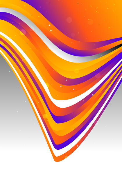Abstract Blue and Orange Wave Background Template Vector