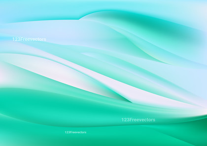 Abstract Blue Green and White Wave Background