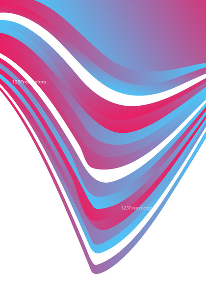 Pink Blue and White Abstract Wave Background Vector Eps