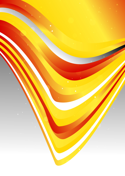 Abstract Grey Red and Yellow Wavy Background Illustrator