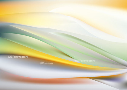 Orange Green and Grey Abstract Wavy Background Graphic