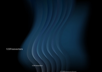 Black and Blue Vertical Wave Background Vector Illustration