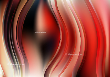 Abstract Red Black and White Wave Background Template Vector Art