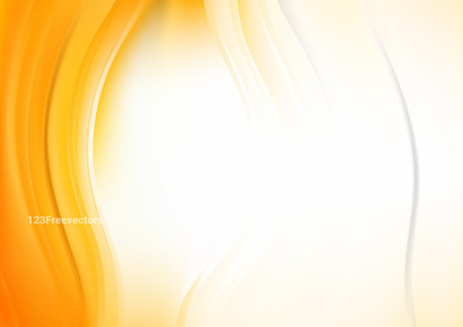 Orange and White Abstract Wave Background