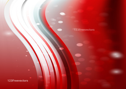 Red and White Wavy Background Vector