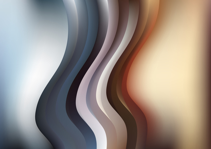 Blue and Brown Abstract Vertical Wave Background