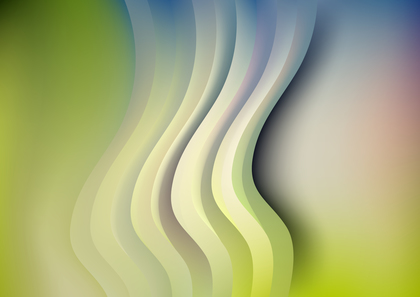 Blue and Green Abstract Vertical Wave Background Template Vector
