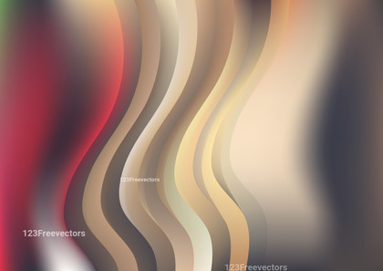 Red and Brown Abstract Vertical Wave Background Vector Image