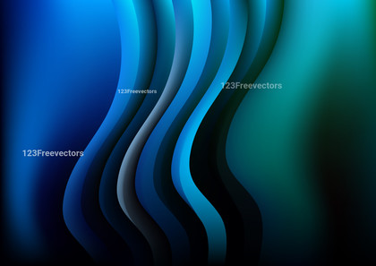 Abstract Black Blue and Green Wave Background Template Illustrator