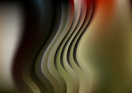 Abstract Black Red and Green Vertical Wavy Background Vector Image