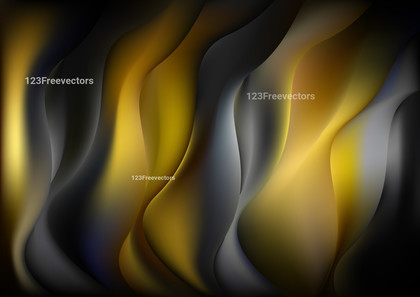 Black Yellow and Grey Abstract Wave Background