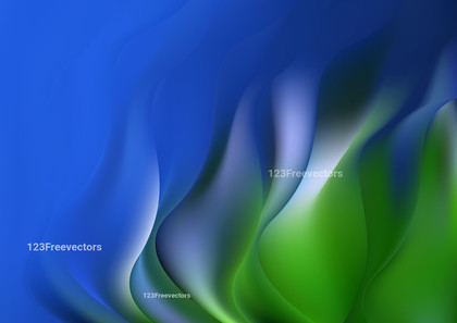 Abstract Blue Green and White Vertical Wave Background