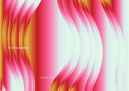 Orange Pink and White Abstract Wavy Background