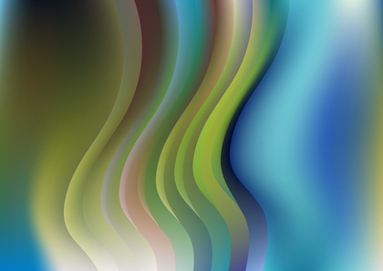 Brown Blue and Green Vertical Wave Background