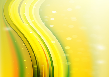 Abstract Orange Yellow and Green Wavy Background