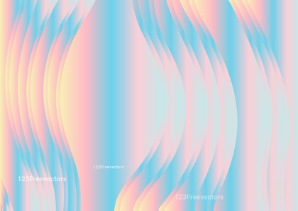 Pink Blue and Yellow Vertical Wave Background Template