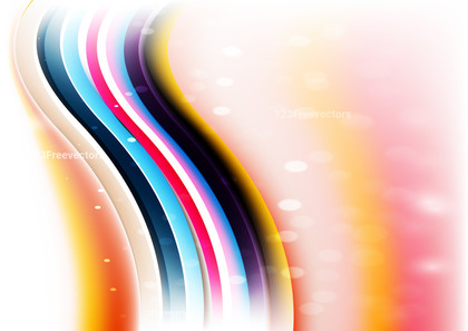 Pink Blue and Yellow Wave Background Template Vector Illustration