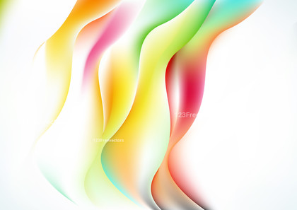 Abstract Red Yellow and Green Wave Background Template
