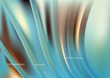 Blue and Brown Abstract Curved Stripes Background
