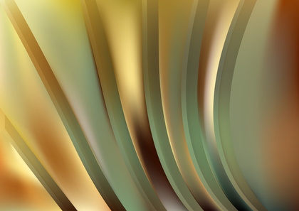 Brown and Green Abstract 3D Wave Stripe Background