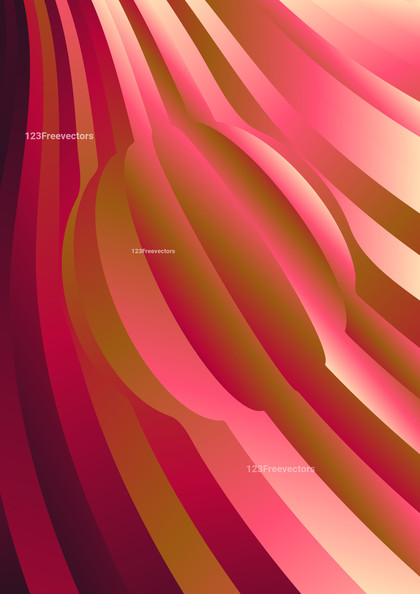 Pink and Orange 3D Wave Stripe Background Illustrator