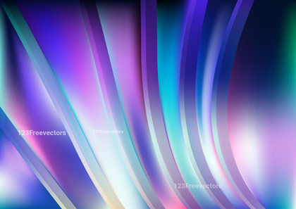 Pink Blue and White Shiny Curved Stripes Background Vector Image