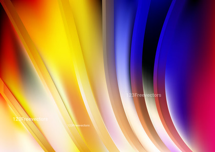 Abstract Red Yellow and Blue Curve Stripe Background