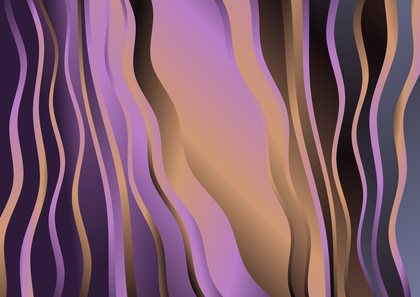 Purple and Brown Abstract Curved Waves Vertical Lines Background Graphic