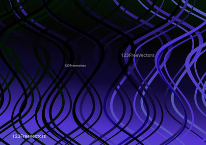 Black Blue and Purple Curved Waves Vertical Lines Background