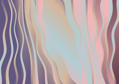 Pink Blue and Brown Vertical Curved Wavy Lines Background