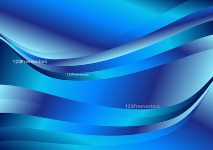 Wavy Blue Gradient Background Vector Image