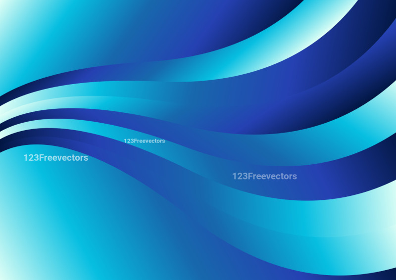 Bright Blue Gradient Wavy Background
