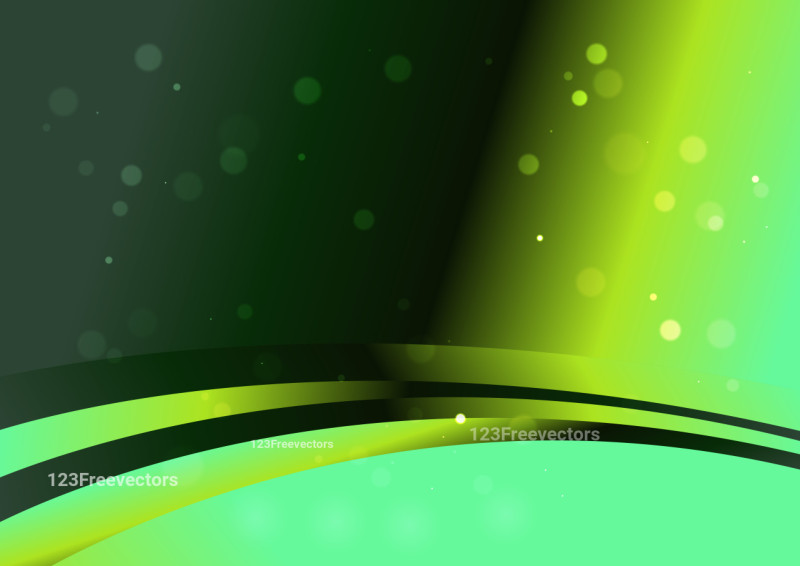 Abstract Wavy Dark Green Gradient Background