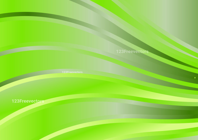 Wavy Lime Green Gradient Background