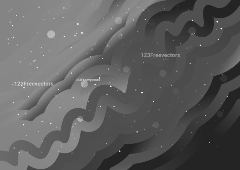 Dark Grey Gradient Wavy Background