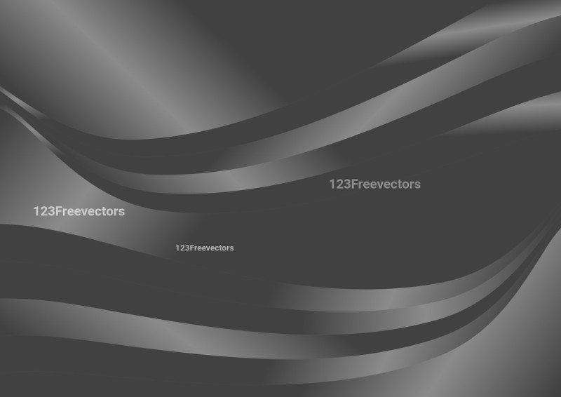 Abstract Dark Grey Gradient Wavy Background Illustrator
