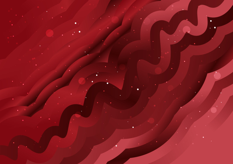 Dark Red Gradient Wavy Background Vector Illustration