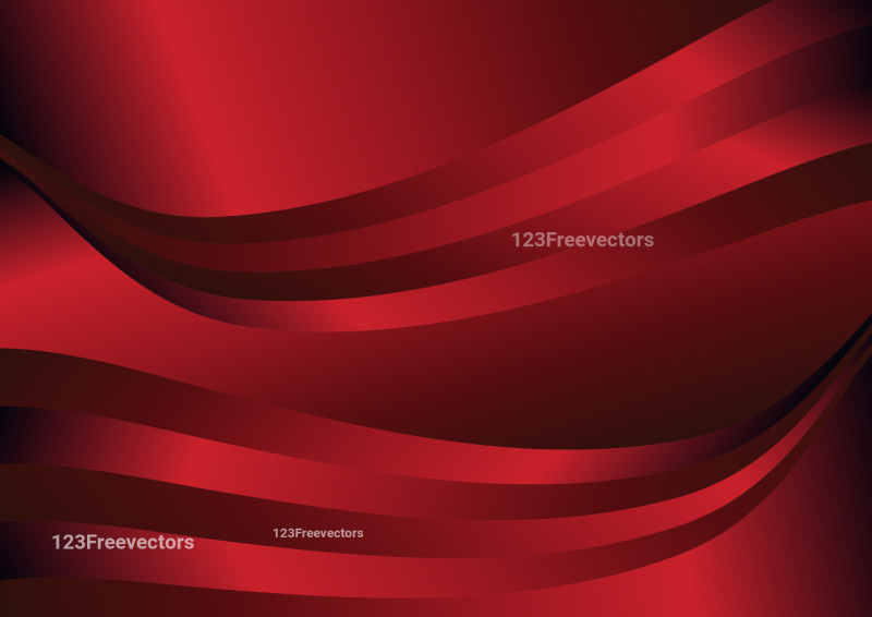 Abstract Dark Red Gradient Wavy Background Vector