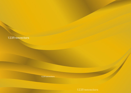 Dark Yellow Gradient Wave Background Vector Illustration