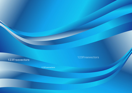 Blue and White Gradient Wave Background