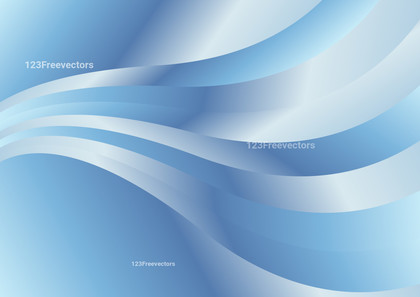 Blue and White Gradient Wave Background Illustration