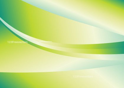 Abstract Wavy Green and White Gradient Background