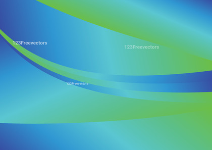 Abstract Blue and Green Gradient Wavy Background