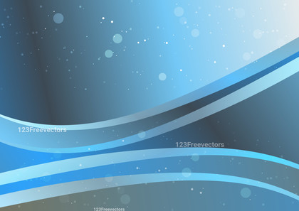 Blue and Grey Gradient Wavy Background Vector Illustration