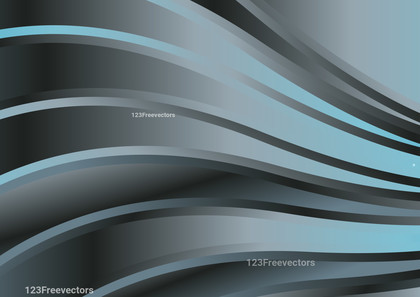 Abstract Wavy Blue and Grey Gradient Background Design