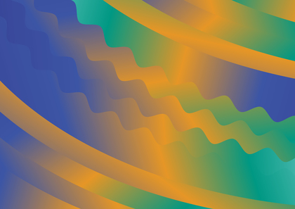 Blue and Orange Gradient Wave Background
