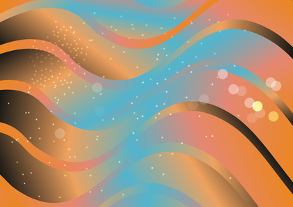 Abstract Blue and Orange Gradient Wave Background
