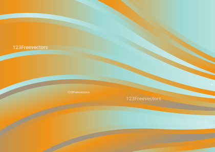 Abstract Wavy Blue and Orange Gradient Background