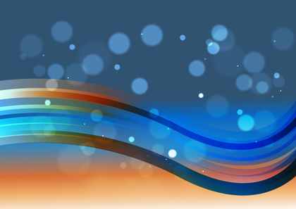 Abstract Wavy Blue and Orange Gradient Background Image