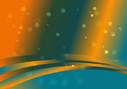 Wavy Blue and Orange Gradient Background Vector Graphic